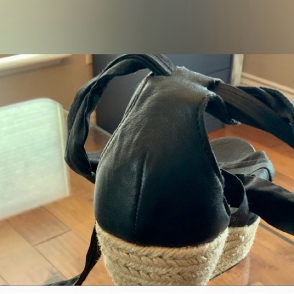 UGG Black lace up espadrilles size 10